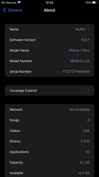 iPhone 7 Plus (Matte Black) (Unlocked) – Excellent Condition.64752043680514123