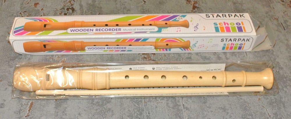 Flet drewniany prosty 8 otworów - STARPAK