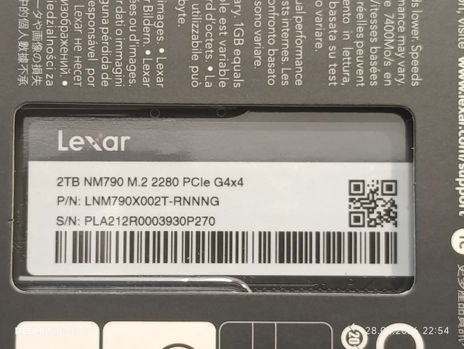 Dysk SSD Lexar NM790 PCIe gen4x4