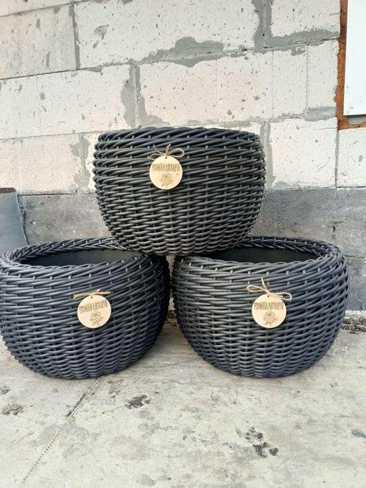 Кашпо зі штучного ротангу, кошик для парасольки