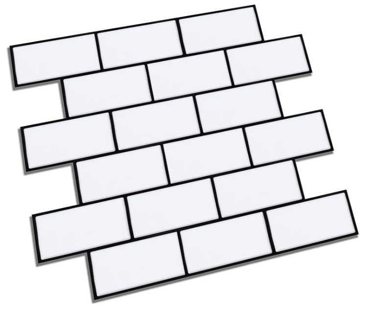 Naklejki na płytki, białe, 30 x 30 cm, samoprzylepne płytki kuchenne