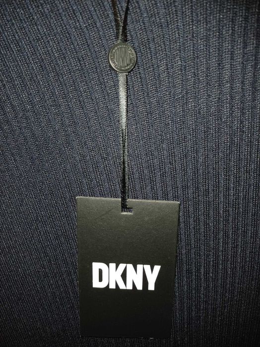 Nowa asymetryczna sukienka DKNY roz. XS, czarno-granatowa