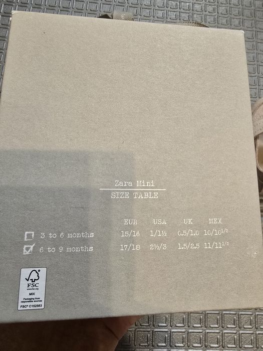 Пинетки zara, 17-18 размер