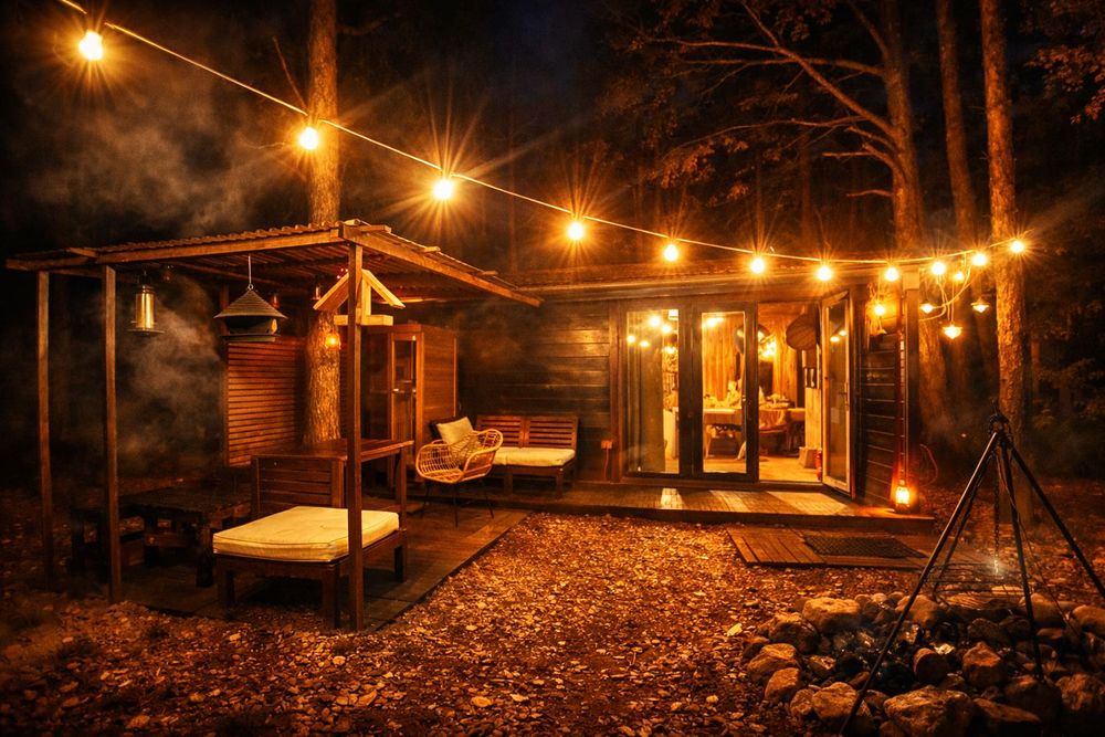 Oferta dla rodzin pon-pt … Domek w lesie, sauna & bania 250/350 noc