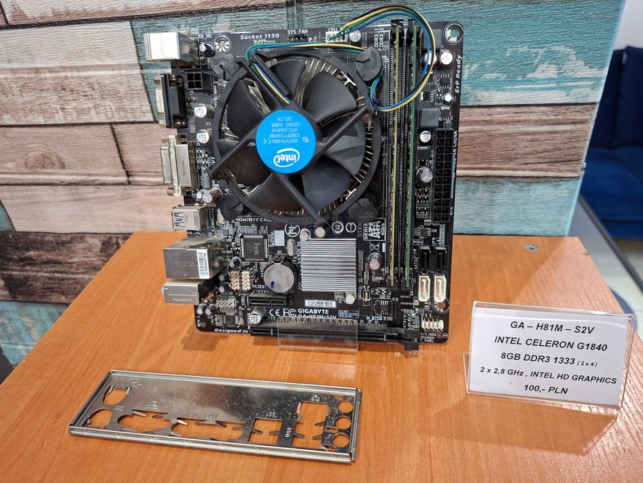 GA - H81M - S2V + Intel Celeron G1840 + 8GB DDR3