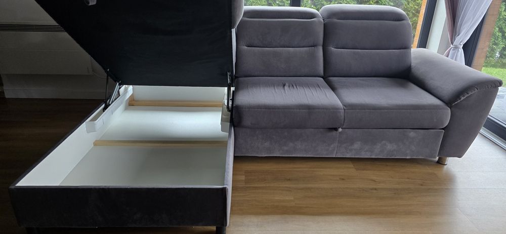 Kanapa narożnik szary anyracyt