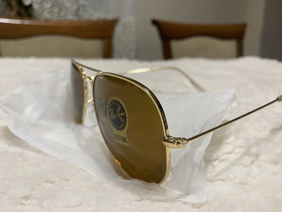 Ray Ban aviator  brązowr large