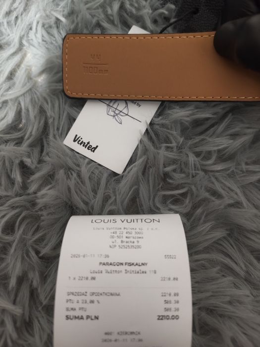 Pasek Louis Vuitton Czarny