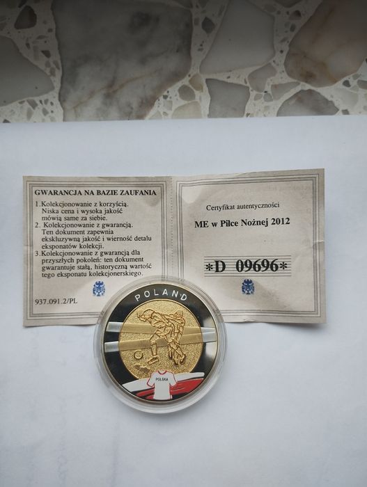 Medal Euro 2012 z certyfikatem