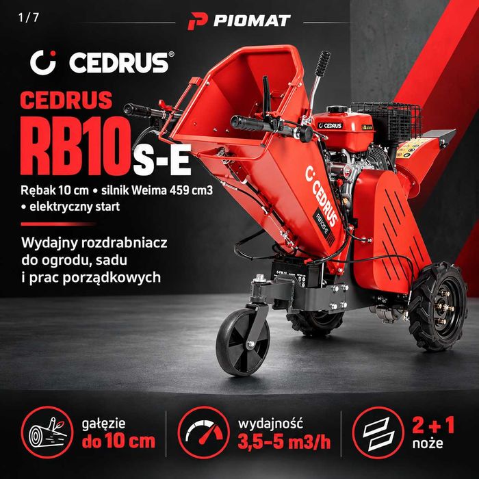 Cedrus CEDRB10S-E rozdrabniacz 10 cm napęd E-start