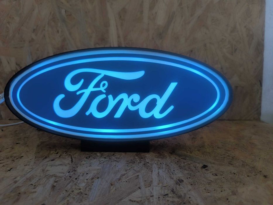Luminária Decorativa / Lightbox Ford – LED com Cabo USB