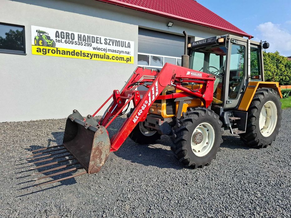 Piękny RENAULT 90,34 TX, Ładowacz MAILLEUX, Nowe OPONY