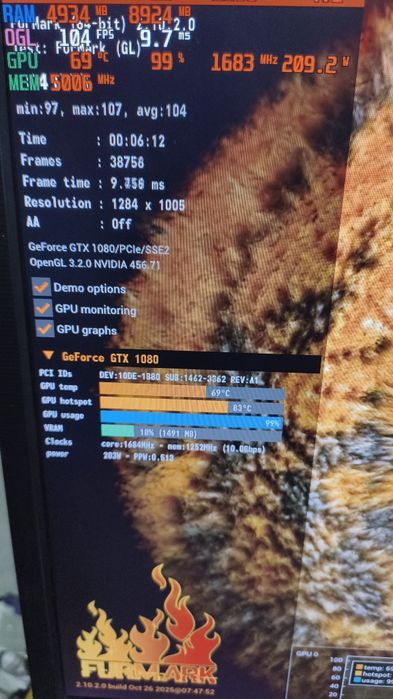 Уценка видеокарта msi GTX1080 8GB
