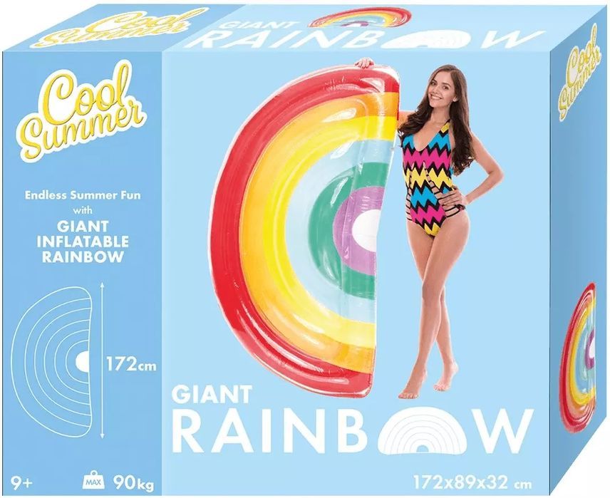 Materac Plażowy Dmuchany, Tęcza. Tm Toys