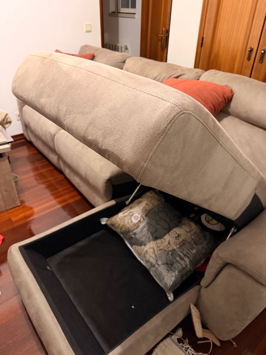 L sofá com recliner