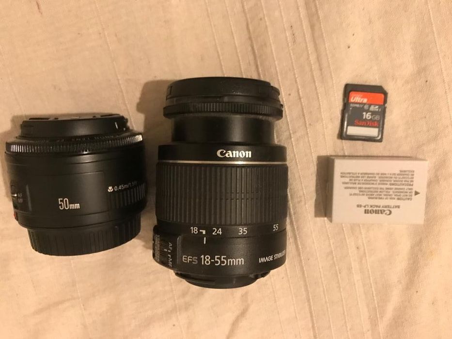 CANON rabel T3i  (18-55mm + EF 50mm f/1,8) pouco usada