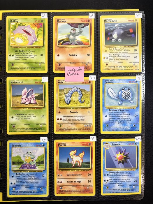 Cartas Pokemon Base Set Pt e Ingles