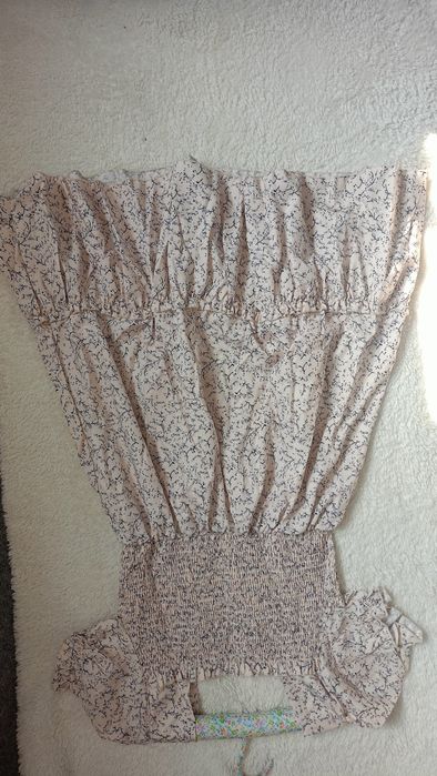 Nowa Piękna modna sukienka z falbanką wiosna dziewczynka kwiaty 140