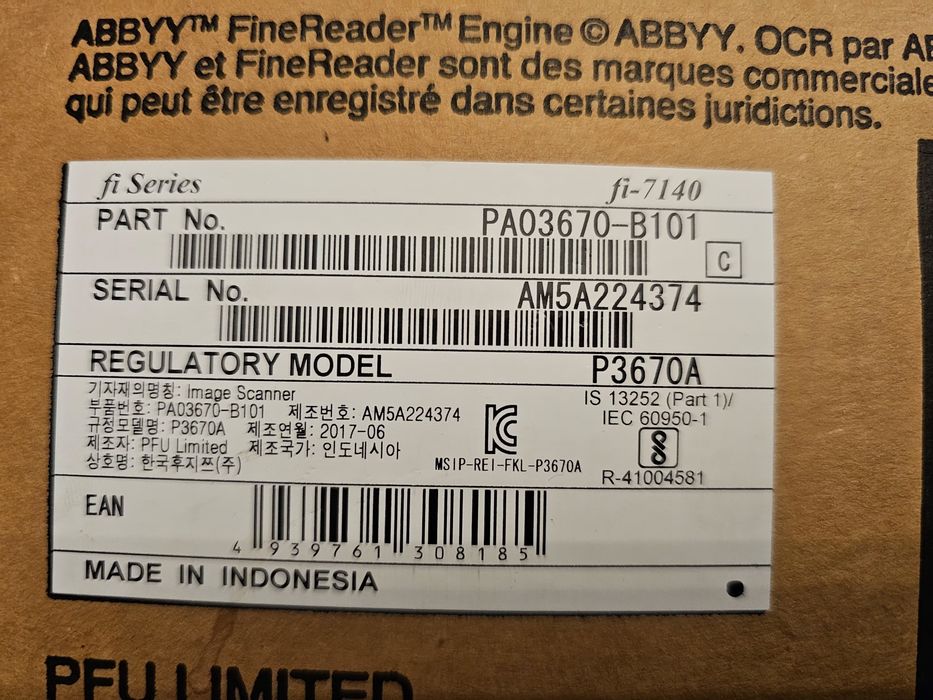 Skaner fujitsu fi-7140