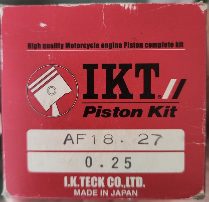 Поршень 1 ремонт Honda ZX dio AF-34 lead af20 d-40 мм IKT