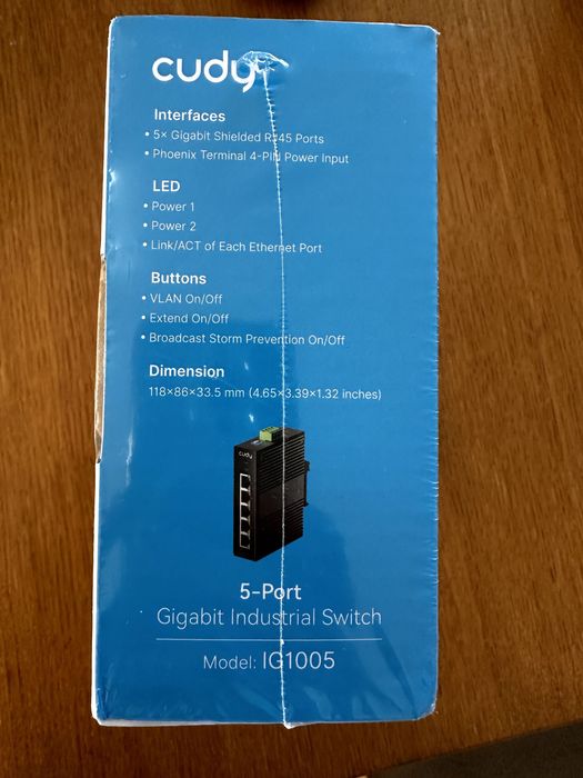 Cudy Switch industrial 5 Portas