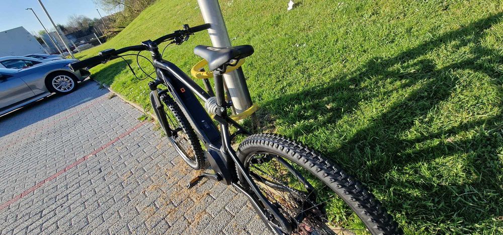 Bicicleta BTT Elétrica Rockrider E-ST 500 PRETO est500.
