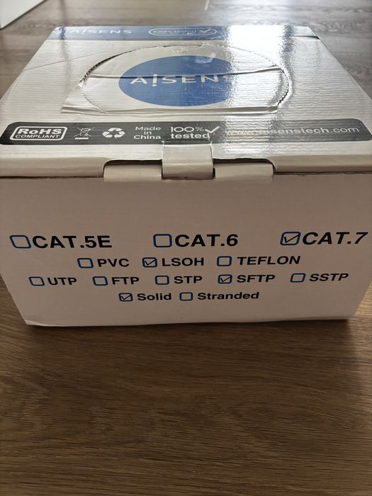 Cabo ethernet cat7