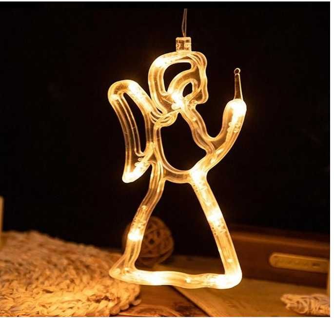 Dekoracja w okno świecąca LED  ANIOŁ