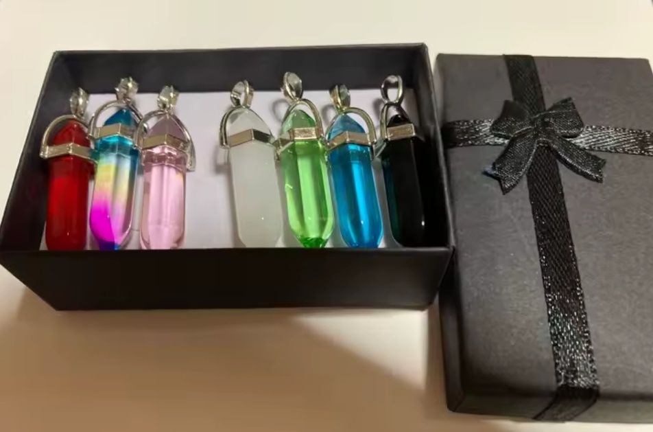 Caixa com 7 Pingentes Chakra, Cura Reiki, Yoga  - Portes Grátis