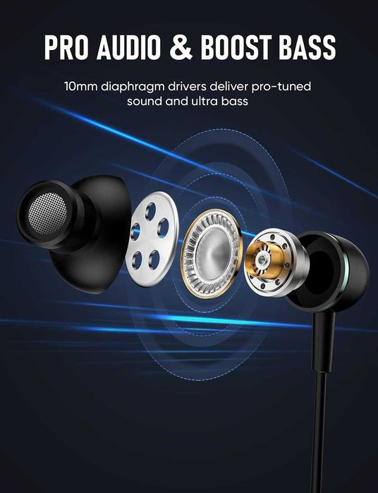 Przewodowe słuchawki douszne VEENAX M3