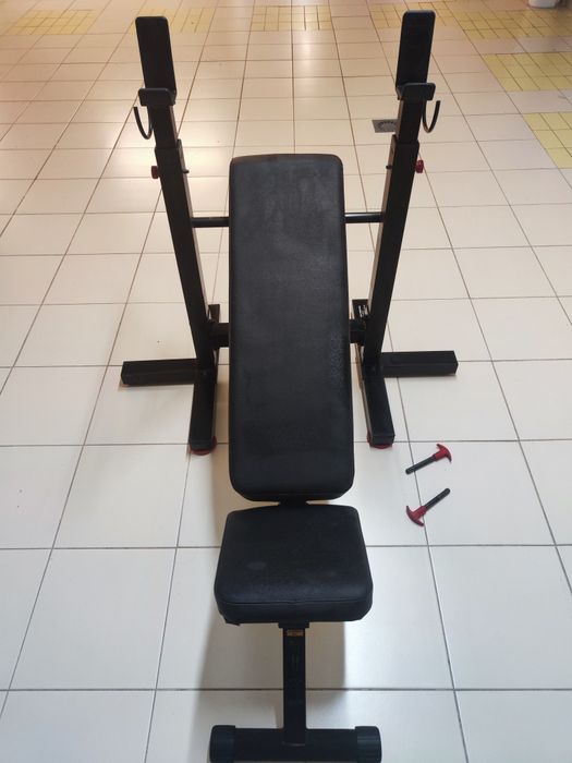 Banco Corenght de Musculação Supino Suportes de Barra Dobráveis