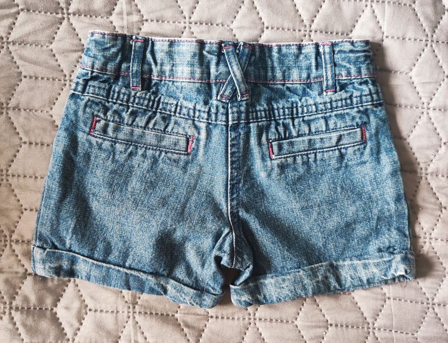 Jeansowe krótkie spodenki lupilu kieszenie 86/92