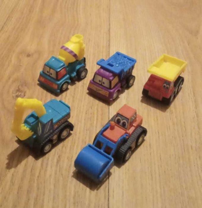 Mini pojazdy budowlane 5 sztuk