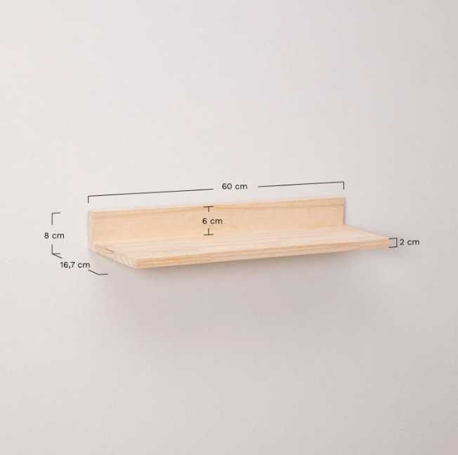 Conjunto 2 prateleiras em madeira pinho - Tydor - Sklum