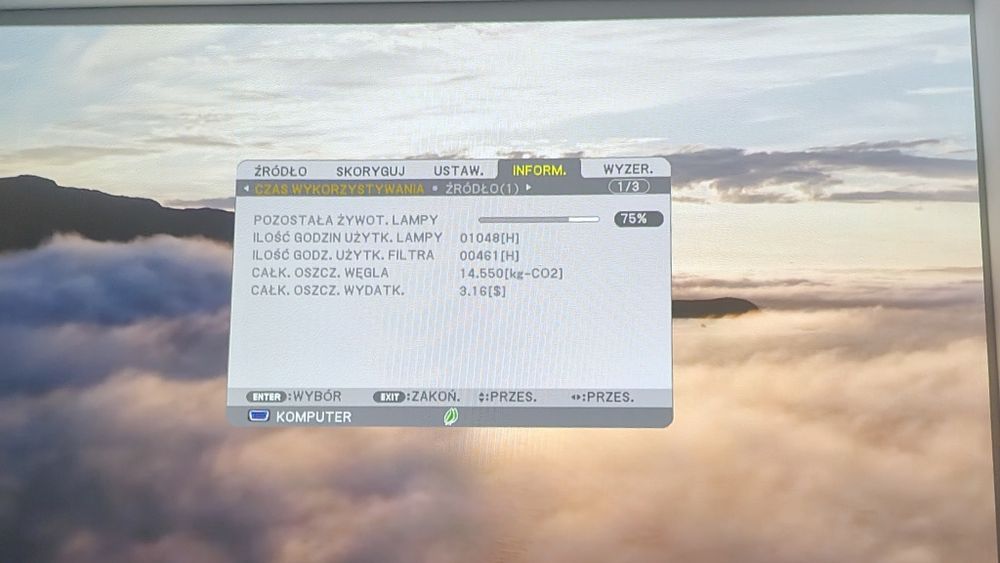 Projektor NEC UM301W – krótkoogniskowy | 75% lampy | KINO W  DOMU!!!