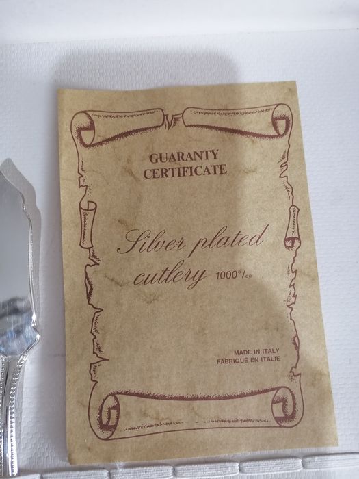 Faqueiro  Banhado  a  Prata  com  Certificado