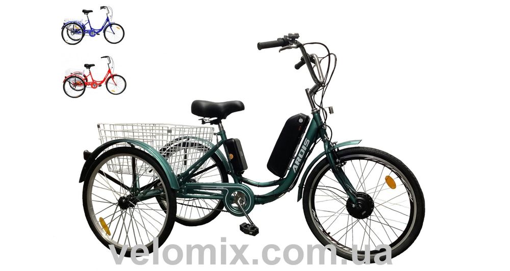 Грузовой электровелосипед. Трёхколесный электровелосипед. Электронабор