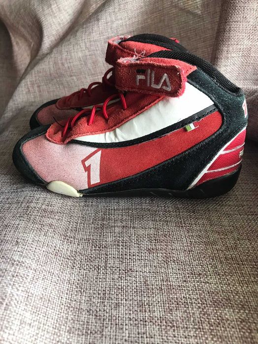 Винтажные детские гоночные ботинки FILA Motorsports — Schumacher Era (Ferrari Look) — Размер 26