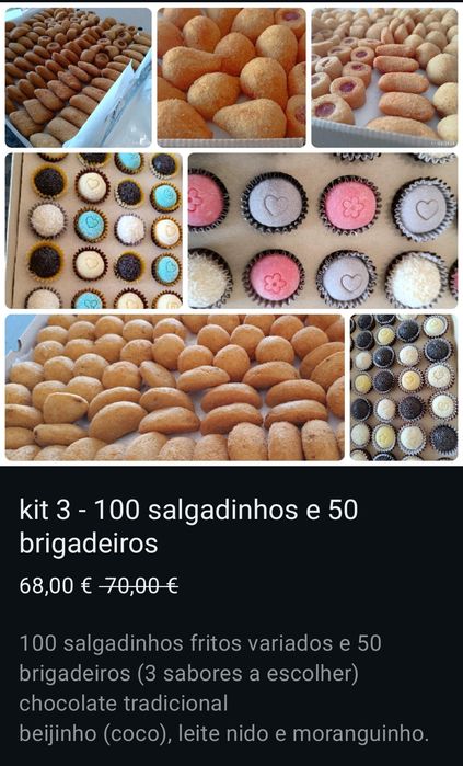 Kits Festa - salgadinhos e brigadeiros