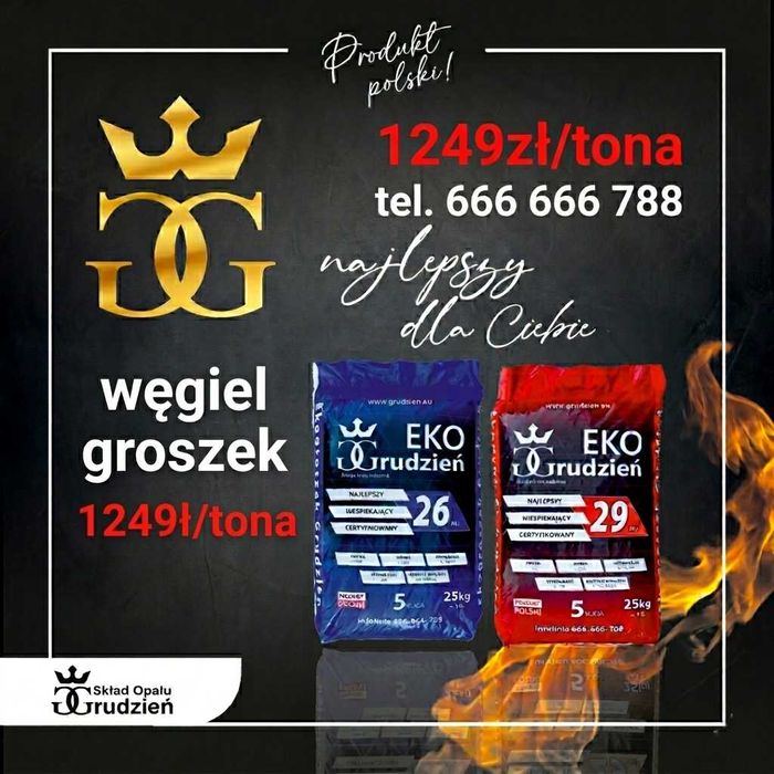Węgiel Groszek Promocja !!! Super cena !!! Orzech Kostka Pellet GRUDZIEŃ