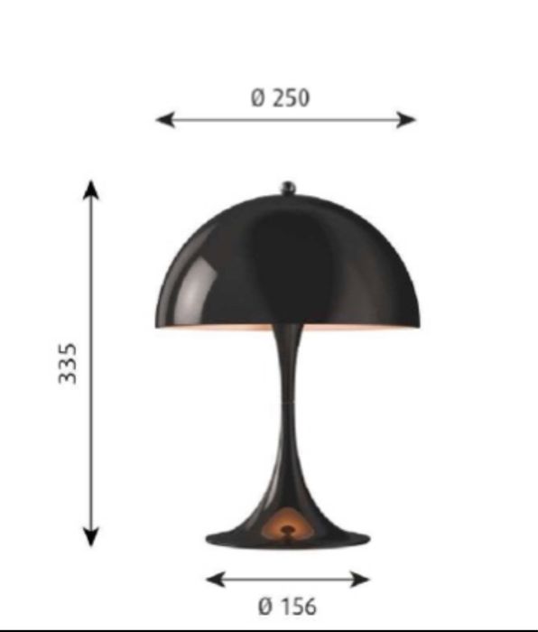 Louis Poulsen Candeeiro de mesa Panthella 250 Preto