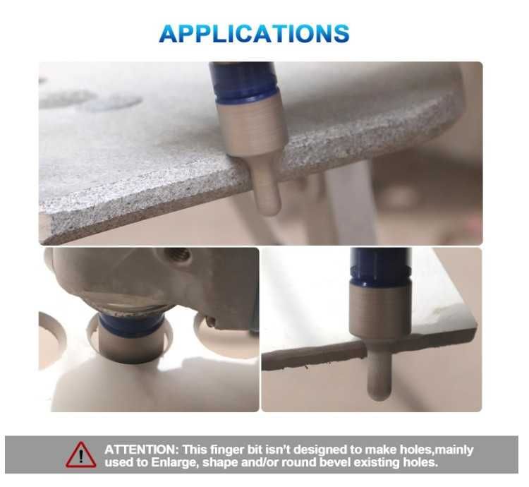 Zestaw 5 otwornic diamentowych do gresu M14 + adapter BRSCHNITT