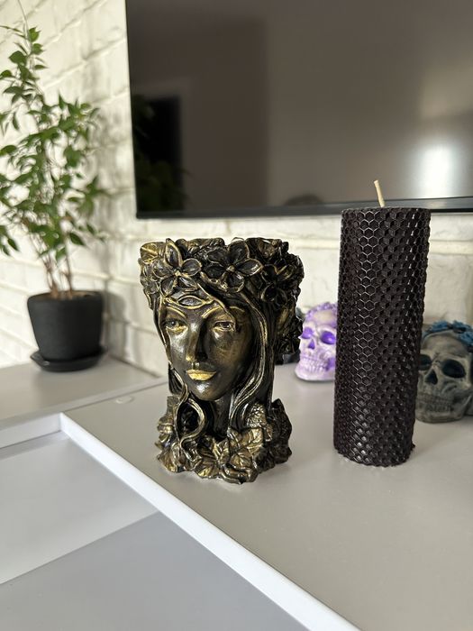 Кашпо, подсвечник, гипсовая статуэтка