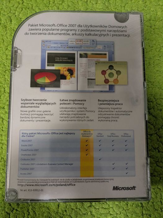 PC Microsoft Office 2007  nowy w folii