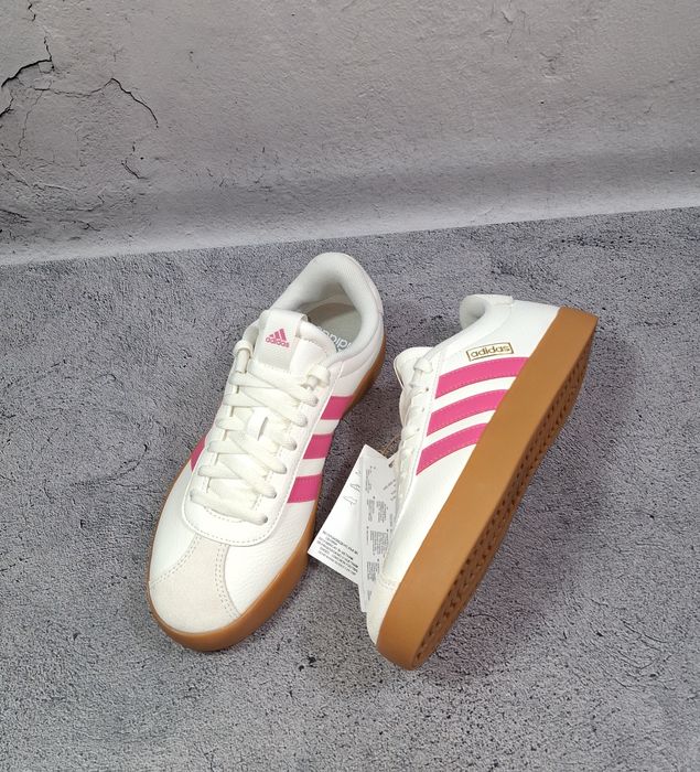 Кроссовки Adidas VL Court 3.0 кожаные женские кеды Gazelle Campus