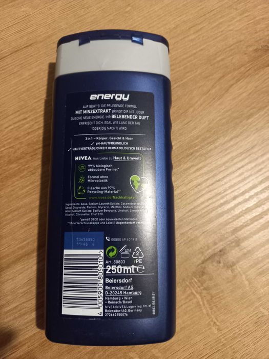 żel NIVEA MEN z niemiec