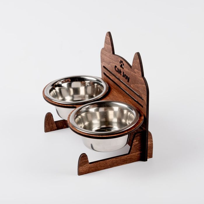 Кормушка для кота з мисочками Cat Joy