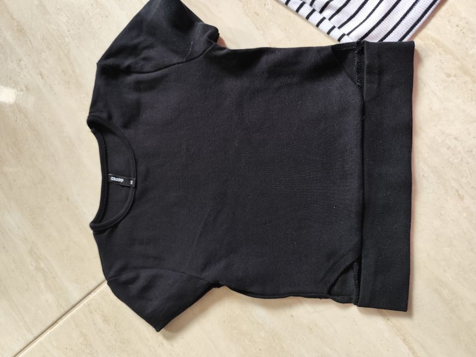 Nowe crop topy 3 szt XS koszulki t-shirty