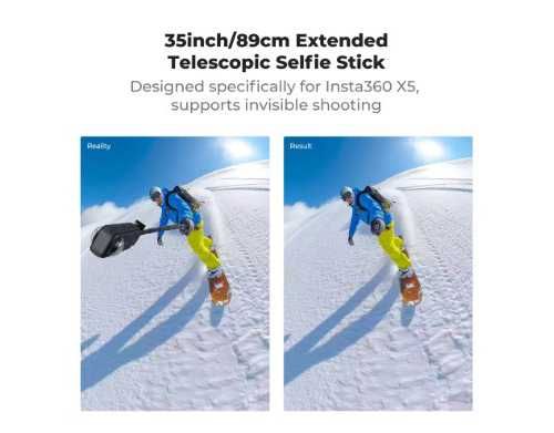 Selfie Stick Dobravel Insta360 X5 (Novo)