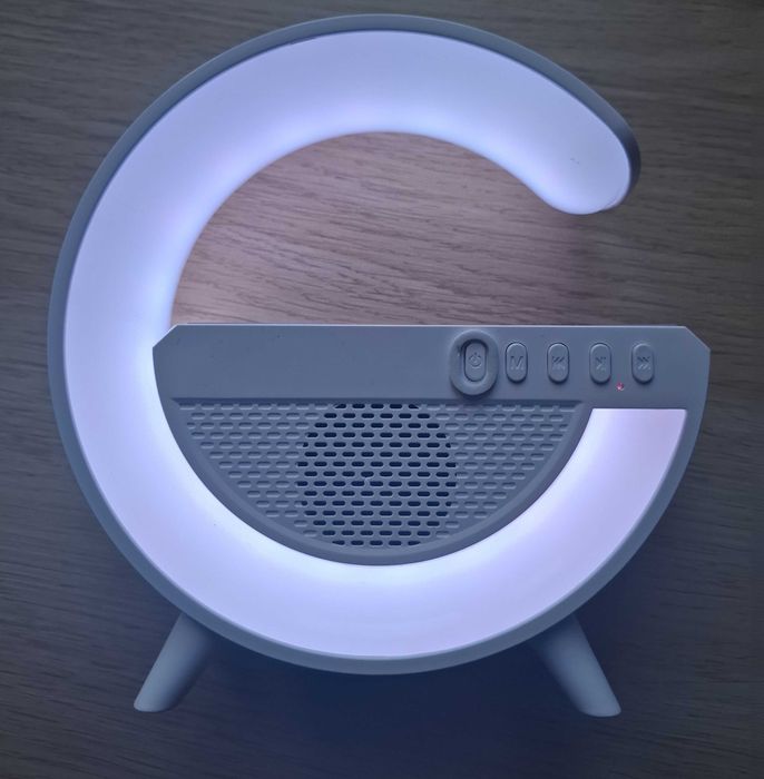 Głośnik RGB Google Bluetooth Ładowarka Indukcyjna